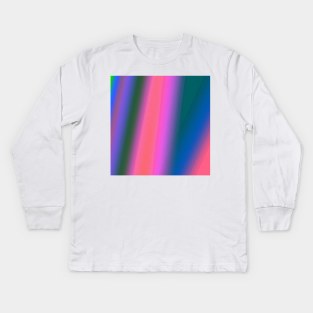 blue green red pink abstract texture background pattern Kids Long Sleeve T-Shirt